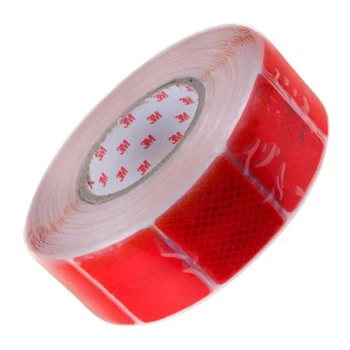 Лента светоотражающая 3M 5см х 25м сигментированная 45*45мм RED