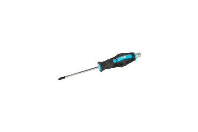 Отвёртка ударная крестовая магнитная MASTERTOOL EXTERNAL HEX PH1х100 мм ручка с TPR покрытием 49-6110