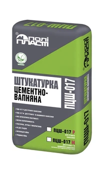 Цементно-известковая штукатурка для машинного нанесения ТМ Полипласт 25 кг Серый (ПЦШ-017М)