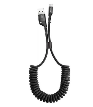Кабель USB - Lightning Baseus Fish eye Spring Data Cable Lightning 1m черный (CALSR-01)
