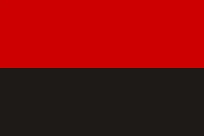 Прапор УПА, ОУН, великий, розмір: 150х90 см, прапор УПА, прапор ОУН, прапор Бандери, нейлон, поліестер, прапор червоно-чорний