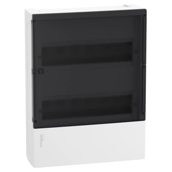 Щит навесной Schneider Electric Resi9 Mini Pragma 2 ряда 24 модуля с дымчатой дверью (MIP12212S)