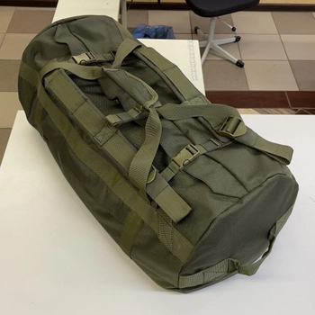 Тактическая сумка-баул 90 л Олива Оксфорд 600 D влагозащитный MELGO