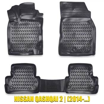 Автоковрики в салон 3D NISSAN QASHQAI 2 (2014-...)