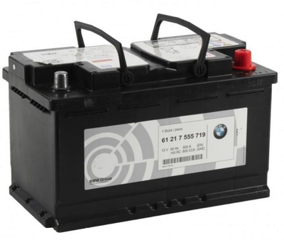 Акумуляторна батарея BMW AGM 12В 80Аг 800A R+ 61217555719