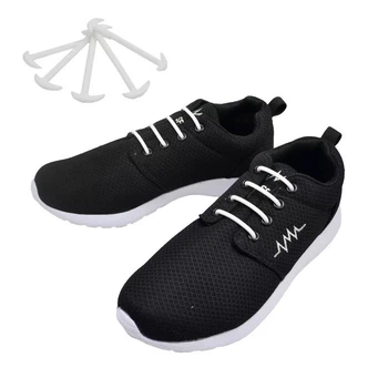Силиконовые круглые эластичные шнурки для обуви FASTLACES L6 White