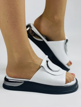 Женские шлепанцы Evromoda 38 Белый 3010