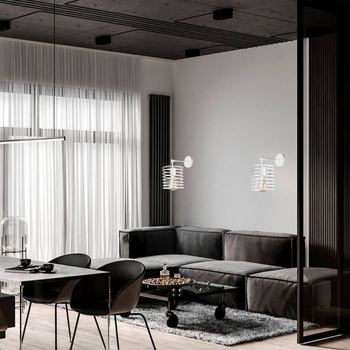 Белое металлическое бра с плафоном (07-W9150F-1 WH)