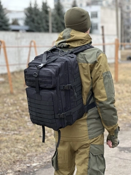 Тактичний рюкзак Tactic військовий рюкзак із системою molle на 40 літрів Black (ta40-black)