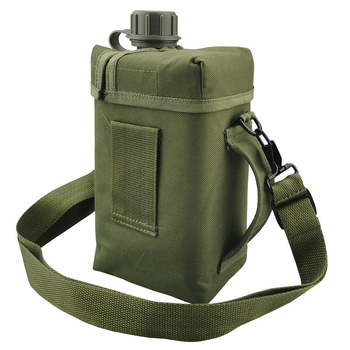 Фляга армейская для воды 2 литр с чехлом зеленая