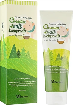 Скраб для тела с экстрактом зеленого чая - Elizavecca Body Care Milky Piggy Greentea Salt Body Scrub 300g (300039-23153310)