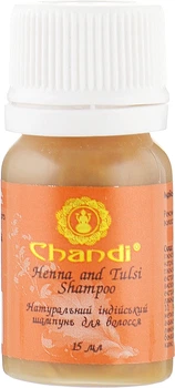 Натуральный индийский шампунь "Хна и Тулси" - Chandi Henna and Tulsi Shampoo (мини) 15ml (221591-92818)