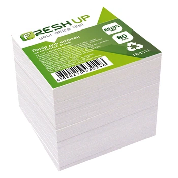 Блок білий НЕ клеєний Fresh Up 85*85*800 аркушів 55г/м2 FR-1511 (1/18)