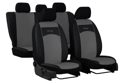 Универсальные чехлы экокожа Suzuki Splash, Сузуки Сплеш (полный набор) Standart (011-65) Серый
