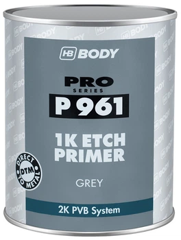 Грунт кислотный для металла | BODY P961 1K Etch Primer | Банка 1 л | Серый