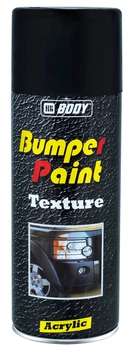 Краска для пластика структурная | BODY Bumper Paint Texture | Аэрозоль 400 мл — Черный