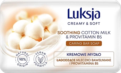 Крем-мыло с ухаживающим комплексом - Luksja Creamy & Soft Soothing Cotton Milk & Provitamin B5 Caring Hand Wash 90g (90g) (961031-1221924-2)