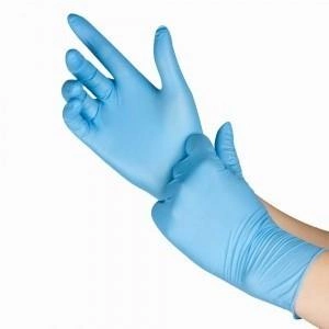 Перчатки Нитрилон не стерильные, не пудровые Polix Pro Med (100шт) M небесно голубые