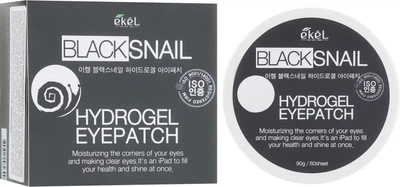 Гидрогелевые патчи под глаза с муцином черного улитки - Ekel Ample Hydrogel Eyepatch 60шт (640461-16894)