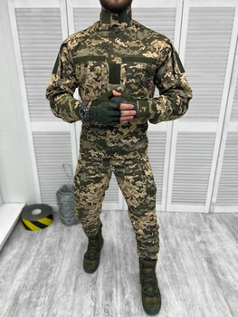 Тактична військова форма комплект Статутний ( Кітель + Штани ), Камуфляж: Піксель ЗСУ, Розмір: XL