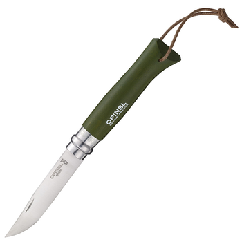 Нож складной Opinel №8 Trekking (длина: 190мм, лезвие: 83мм), зеленый