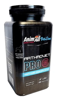 AnimAll VetLine Arthrovet PRO Синергический хондропротектор для крупных пород собак 250 таб х 2 г