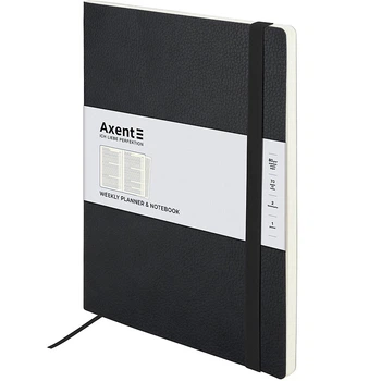 Еженедельник полудатированный Axent Partner Soft L 190X250 черный линия/клетка 96л (8605-21-01-a)