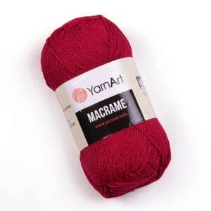 Турецька пряжа для в'язання YarnArt Macrame (макраме)- 143 червоний темний