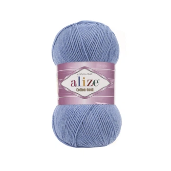 Турецька пряжа для в'язання Alize COTTON GOLD (Котон Голд) напівбавовна 374 блакитний меланж