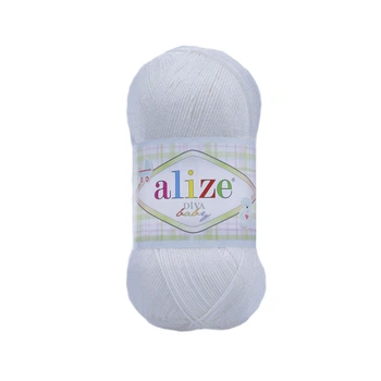 Пряжа для ручного в'язання Alize DİVA baby (Alize дива бебі) 450 перламутровий