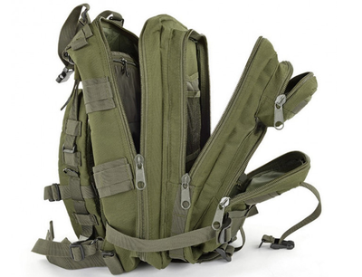 Тактический штурмовой военный рюкзак на 23-25 литров Traum зеленый