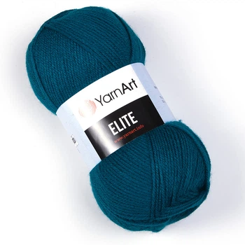 Турецкая пряжа для вязания Yarnart Elite (Элит) акрил 73 зеленый петрольный