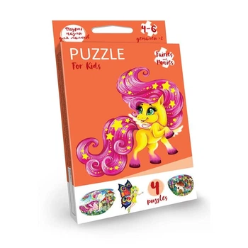 Детские развивающие пазлы "Puzzle For Kids" Danko Toys, 2 картинки Единорог (PFK-1200001111)