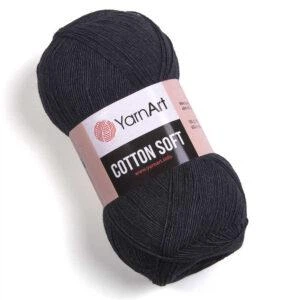 Турецька літня пряжа для в'язання YarnArt Cotton Soft (котон софт) тонка напівбавовна - 28 графіт