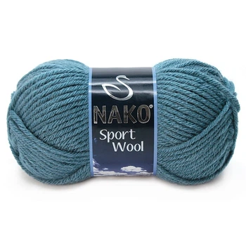 Турецька пряжа для в'язання Nako sport wool (спорт вул) товста пряжа 185 шторм