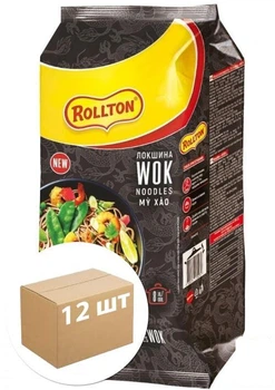 Лапша Wok пачка 500г ТМ "Rollton" упаковка 12шт (89753)