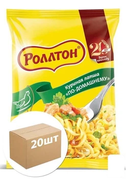Лапша яичная быстрого приготовления (курица по-домашнему) пачка ТМ "Rollton" 85г упаковка 20шт (93688)