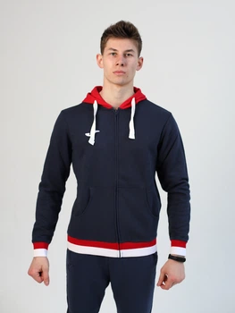 Толстовка на молнии мужская Joma Confort II 101963.336 S Темно-синяя (8424309572006)