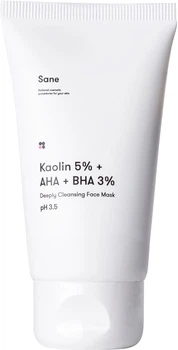 Маска для обличчя із саліциловою кислотою Sane Kaolin 5% + AHA + BHA 3% Deeply Clensing Face Mask 40ml (40 мл)