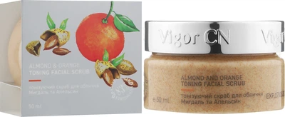 Тонизирующий скраб для лица "Миндаль и апельсин" Vigor Cosmetique Naturelle 50ml (235035-977785-2)