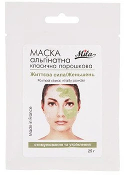 Маска альгинатная порошковая "Жизненная сила. Женьшень" Mila Mask Classic Vitaliti Powder 25g (720958-884373-2)