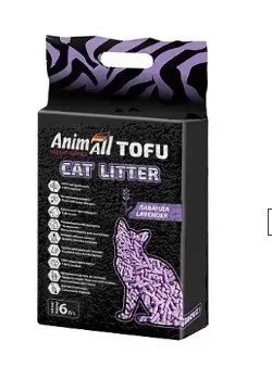 Наповнювач для котячого туалету "AnimALL", тофу, з ароматом лаванды, 6л