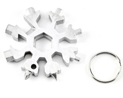 Мультитул для велосипеда 18 в 1 "як сюрікен" інструменти сніжинка SNOWFLAKE WRENCH TOOL (713421940) Срібло