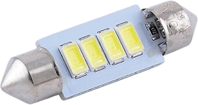 Лампочка 2-ох цокольна LED T11_C5W SMD біла 4-діоді 12V-5Вт SV8.5-8 36мм. (Solar) (к-т.-2шт.) SL1352
