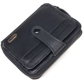 Красиве жіноче портмоне з натуральної шкіряної галдки CANPELLINI Wallet 21492 Чорне