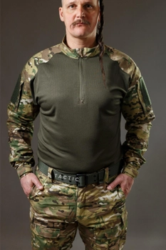 Тактична військова сорочка Убакс (UBACS) з довгим рукавом, мультикам 48