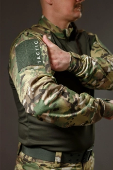 Тактична військова сорочка Убакс (UBACS) з довгим рукавом, мультикам 48