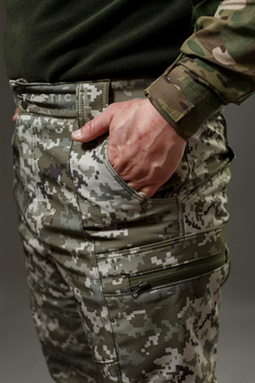 Військові брюки Tactic (тактичні штани) SoftShell Піксель зимові 52