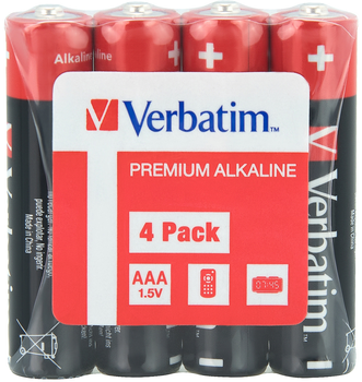 Батарейки Verbatim Premium AAA (LR03) 4 шт. Micro Alkaline (49500)