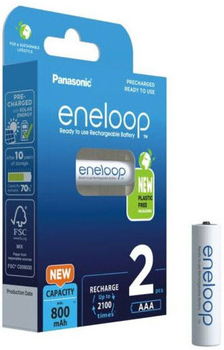 Акумулятор Panasonic Eneloop AAA 800 2BP mAh NI-MH (BK-4MCDE/2BE)